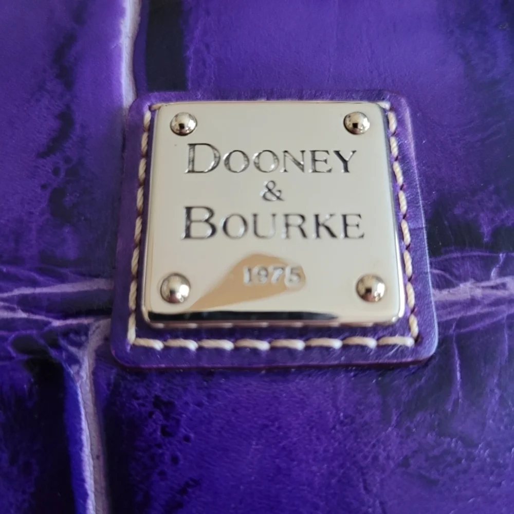 Dooney & Bourke Purple Leather Women's Bag - Picture 8 of 10